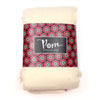 Sgarff Streipen Hufen a Magenta | Cream and magenta Twill Stripe Scarf