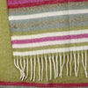 Sgarff Streipen Olif a Hufen | Olive and Cream Twill Stripe Scarf