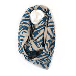Snŵd Streip Anifail Glas | Blue Animal Stripe Snood