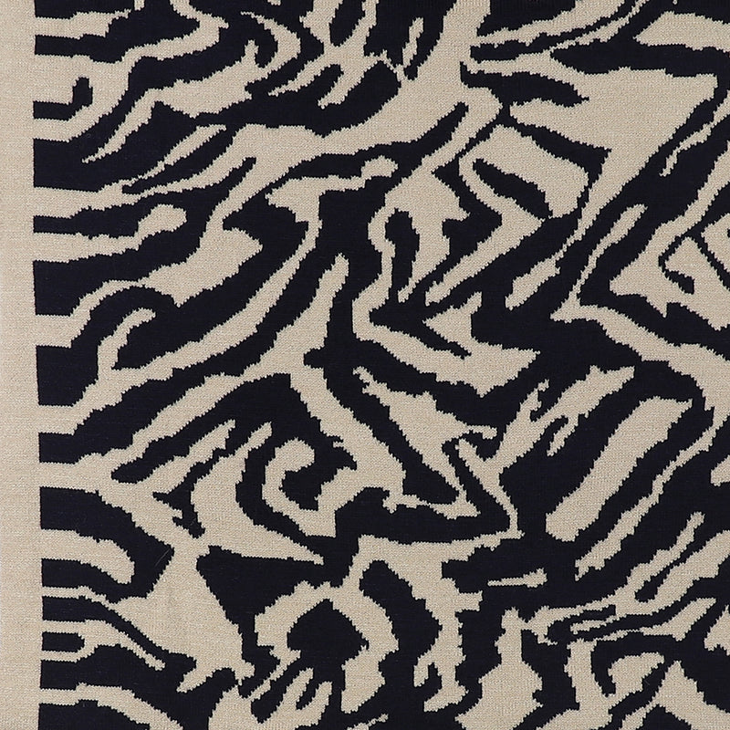 Snŵd Streip Anifail Nefi | Navy Animal Stripe Snood