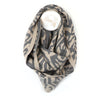 Snŵd Streip Anifail Llwyd | Grey Animal Stripe Snood