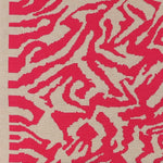 Snŵd Streip Anifail Mafon | Raspberry Animal Stripe Snood