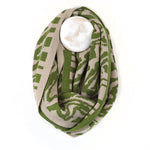 Snŵd Streip Anifail Gwyrdd | Green Animal Stripe Snood