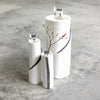 Ffiol Borslen | East of India Porcelain Vase - Cliff House, Small