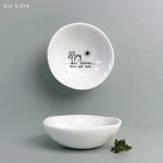 Desgyl Fechan Borslen | East of India Small Porcelain Dish - Bits & Bobs