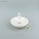 Desgyl Borslen | East of India Small Porcelain Bowl - Rabbit