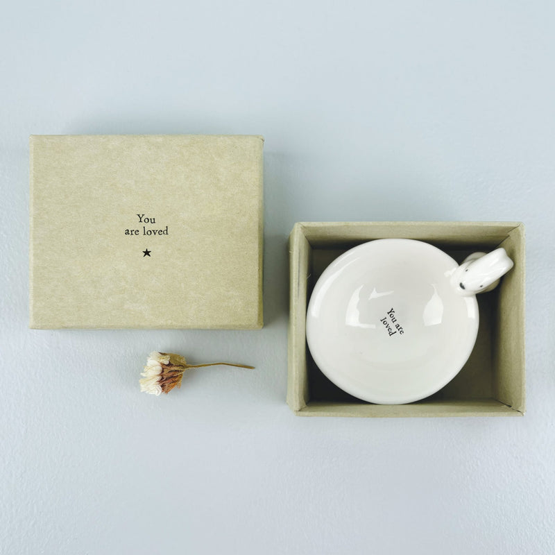 Desgyl Borslen | East of India Small Porcelain Bowl - Rabbit