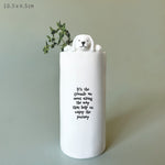 Fâs Borslen | East of India Porcelain Vase - Dog