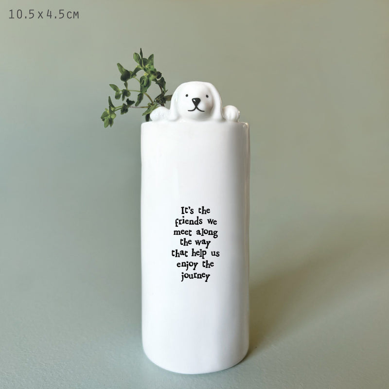 Fâs Borslen | East of India Porcelain Vase - Dog