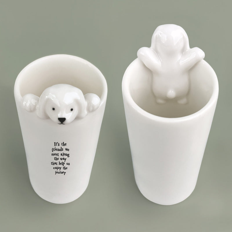 Fâs Borslen | East of India Porcelain Vase - Dog