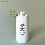 Fâs Borslen | East of India Porcelain Vase - Cat