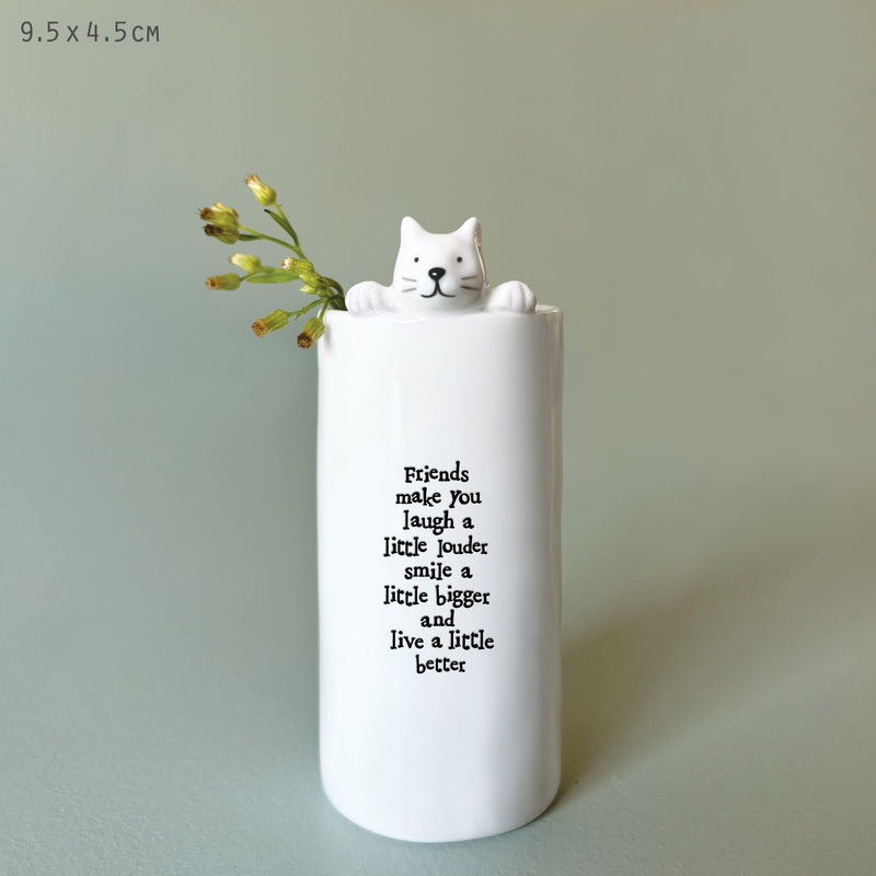 Fâs Borslen | East of India Porcelain Vase - Cat