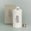 Fâs Borslen | East of India Porcelain Vase - Cat