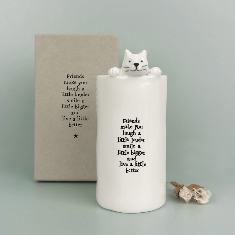 Fâs Borslen | East of India Porcelain Vase - Cat