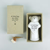 Llygoden fach Porslen | East of India Porcelain Heart Animal - Mouse