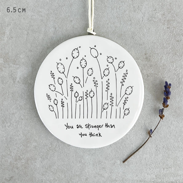 Addurn Porslen | East of India Porcelain Hanger – You are stronger than you think