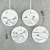 Addurn Porslen | East of India Porcelain Hanger – May your troubles be less