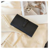 Pwrs Lledr Dau Liw | Large Two Tone Leather Purse - Black