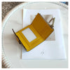 Pwrs Lledr Dau Liw | Small Two Tone Leather Purse - Grey/Yellow