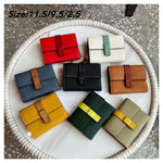 Pwrs Lledr Dau Liw | Small Two Tone Leather Purse - Grey/Yellow