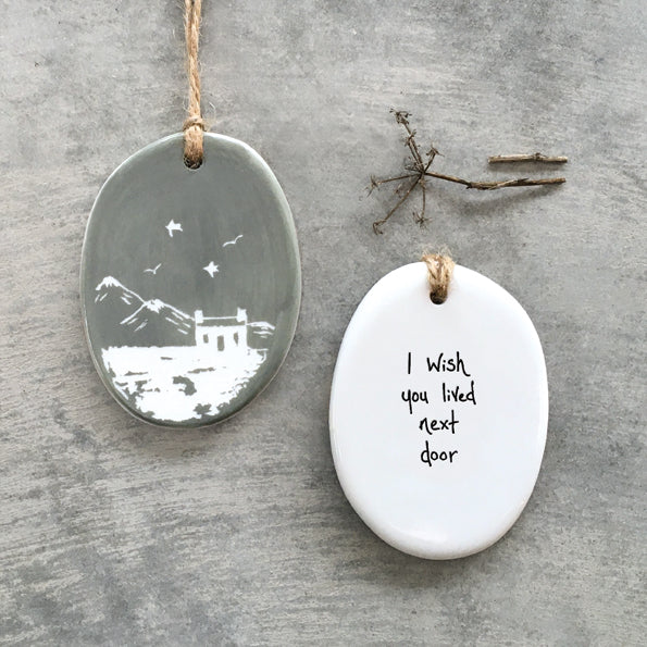 Addurn Porslen | East of India Porcelain Hanger – I wish you lived next door