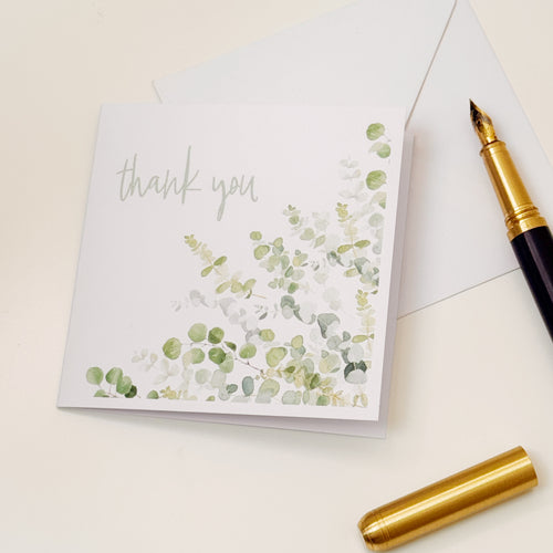Cerdyn Diolch - Jade | Thank You Card - Jade