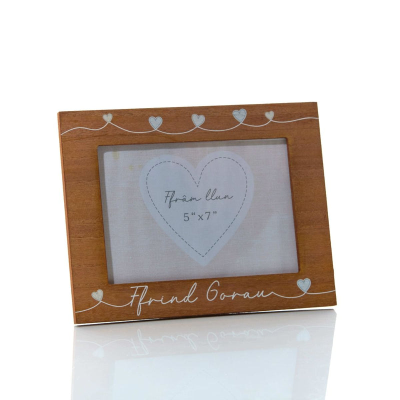 Ffram Llun Pren - Ffrind Gorau | Wood Photoframe - 5" X 7"