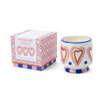 Cannwyll A Dopo | A Dopo Ceramic Candle - Hearts, Rosewood Vanilla