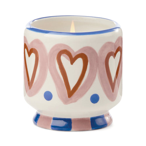 Cannwyll A Dopo | A Dopo Ceramic Candle - Hearts, Rosewood Vanilla