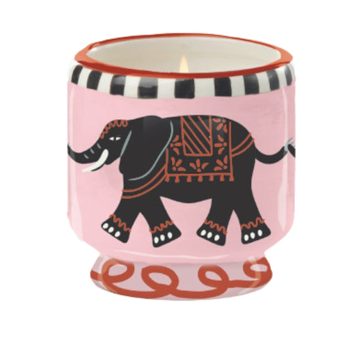 Cannwyll A Dopo | A Dopo Ceramic Candle - Elephants, Tobacco Vanilla
