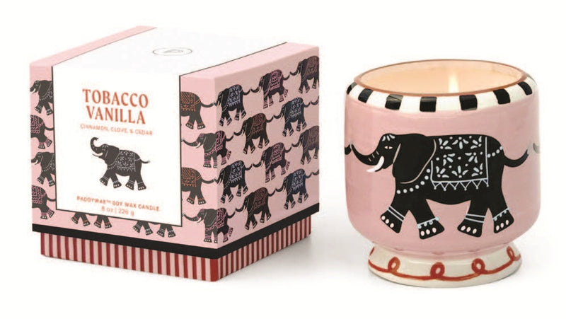 Cannwyll A Dopo | A Dopo Ceramic Candle - Elephants, Tobacco Vanilla