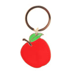 Modrwy Goriadau Afal Enamel | Enamel Apple Keyring