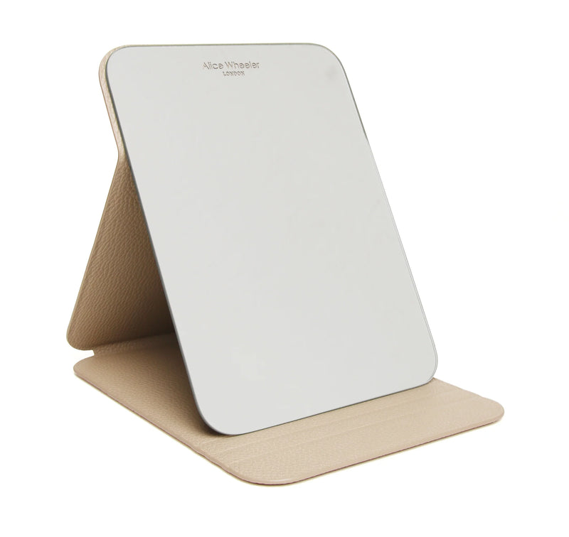 Drych - Carreg | Folding Mirror by Alice Wheeler - Stone