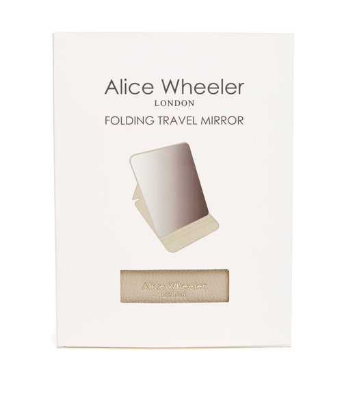 Drych - Carreg | Folding Mirror by Alice Wheeler - Stone