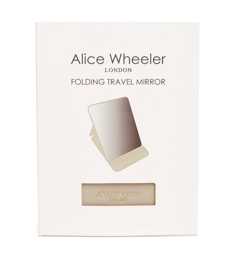 Drych - Carreg | Folding Mirror by Alice Wheeler - Stone