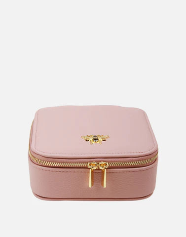 Blwch Gemwaith - Pinc | Jewellery Box / Travel Case by Alice Wheeler - Pink