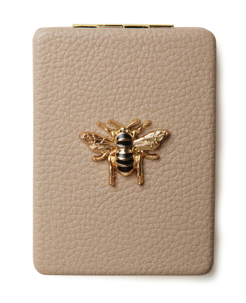 Drych Poced - Carreg | Compact Mirror by Alice Wheeler - Stone
