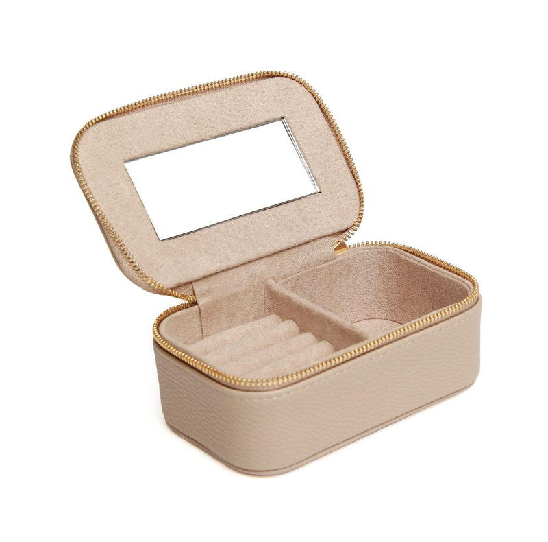 Blwch Gemwaith Mini - Carreg | Mini Jewellery Box / Travel Case by Alice Wheeler - Stone