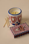 Cannwyll A Dopo | A Dopo Ceramic Candle - Hearts, Rosewood Vanilla