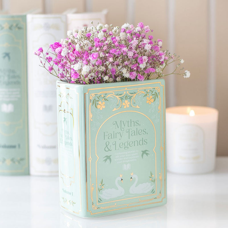 Fâs Siap Llyfr | Book Shaped Vase - Myths, Fairy Tales & Legends.
