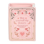 Fâs Siap Llyfr | Book Shaped Vase - Buy Yourself The Flowers