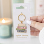 Modrwy Goriadau Llyfrau Enamel | Enamel Bookworm Keyring