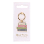 Modrwy Goriadau Llyfrau Enamel | Enamel Bookworm Keyring