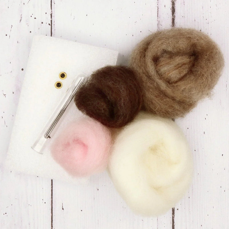 Pecyn Ffeltio Nodwydd - Cwningen Fach | Needle Felting Craft Kit - Baby Bunny
