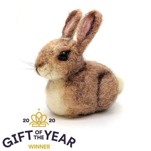 Pecyn Ffeltio Nodwydd - Cwningen Fach | Needle Felting Craft Kit - Baby Bunny