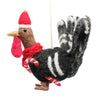 Addurn Nadolig Ffelt - Twrci | Christmas Felt Decoration - Turkey with Candy Cane