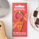 Modrwy Goriadau Pitsa Enamel | Enamel Pizza Slice Keyring
