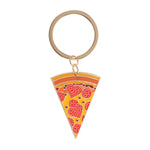 Modrwy Goriadau Pitsa Enamel | Enamel Pizza Slice Keyring