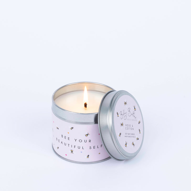 Cannwyll Bersawrus | Fragranced Tin Candle - Bee Your Beautiful Self