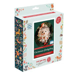 Pecyn Ffeltio Nodwydd - Draenog Nadolig | Needle Felting Craft Kit - Christmas Hedgehog